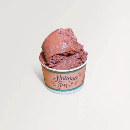 A cup of chocolate gelato