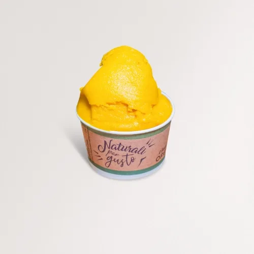 A cup of mango sorbetto