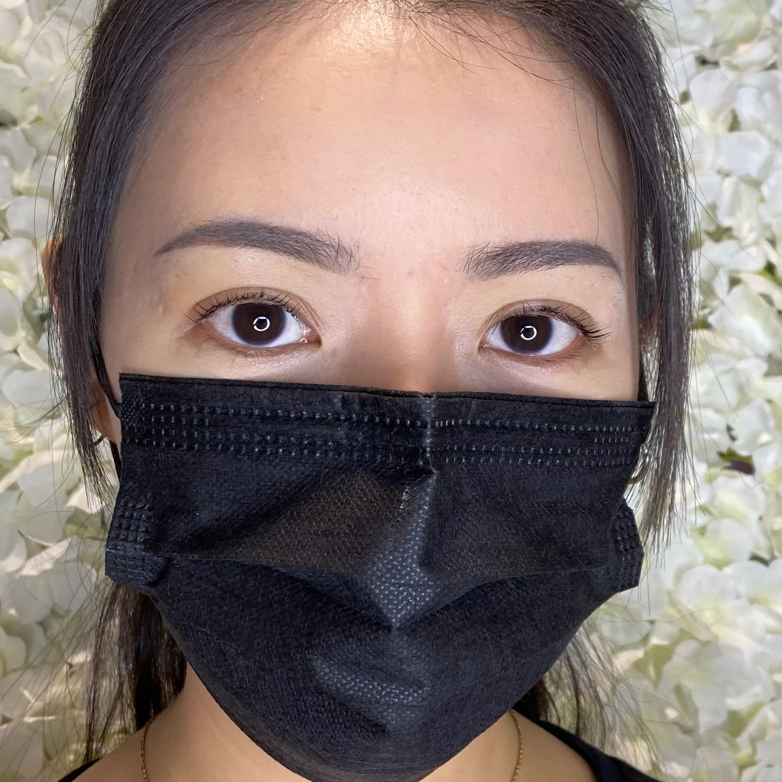 Brow lamination finish framing the eyes