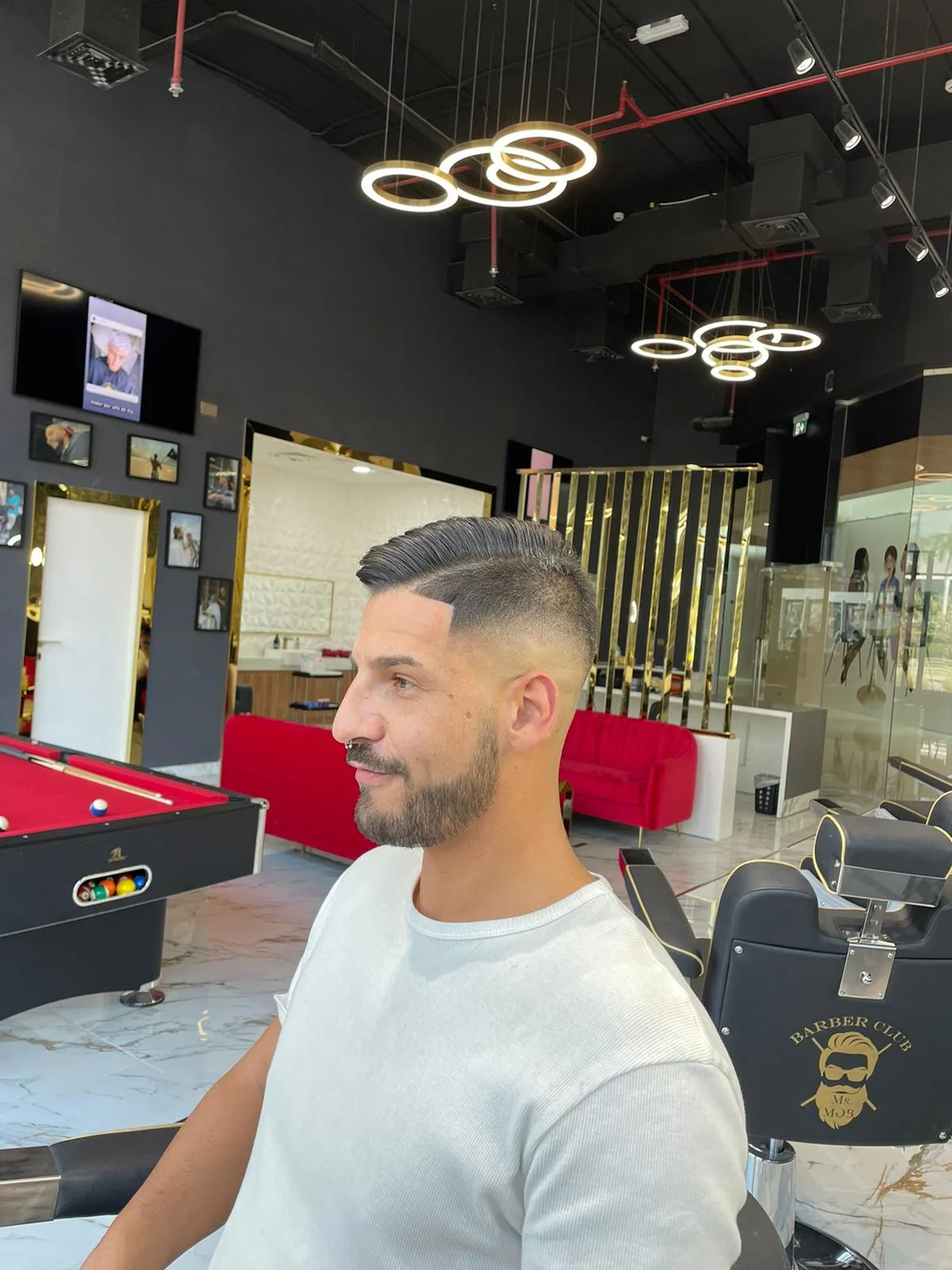 Pompadour with a tapered fade