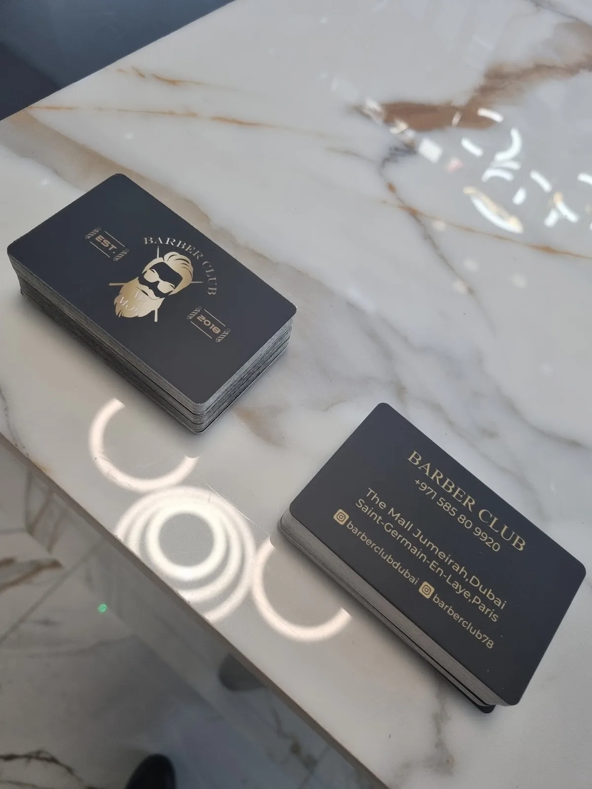 Barber Club Dubai cards
