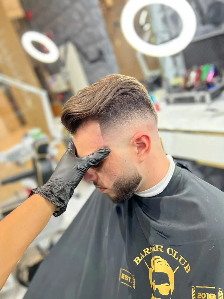 Textured pompadour freshly styled