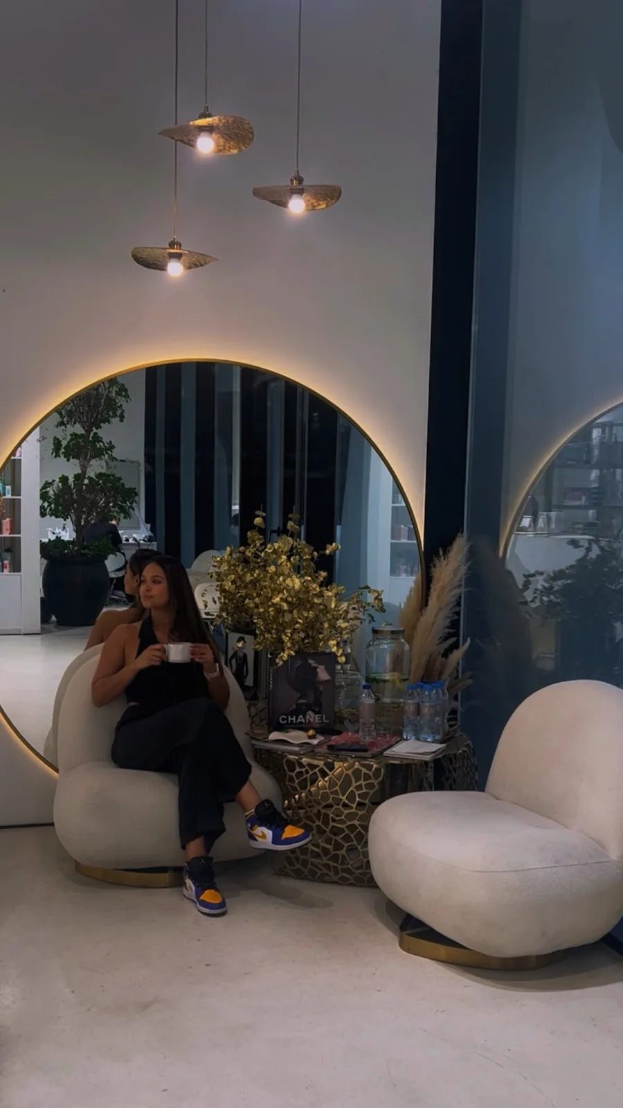 A relaxed seating corner inside the HIGH22 studio