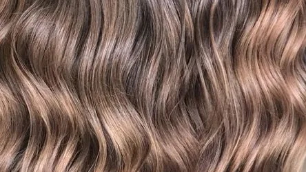 Balayage hair colour close up