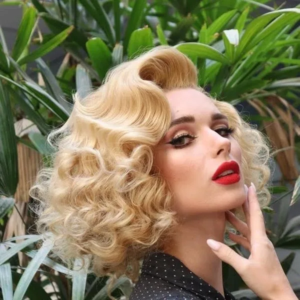Styled vintage curls