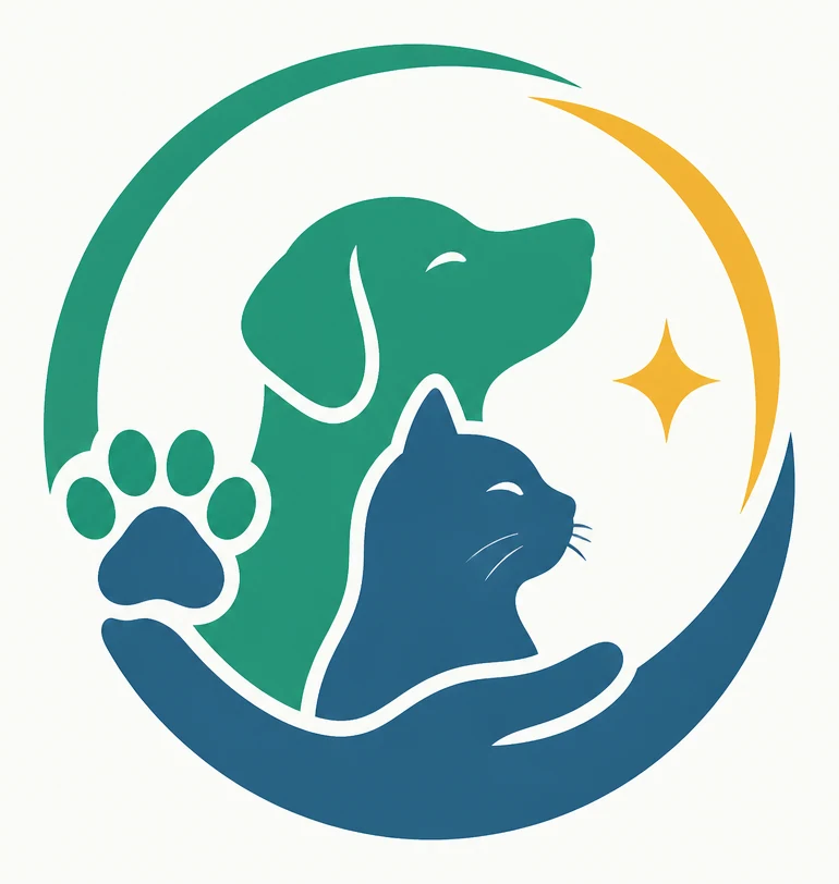 Pet Corner logo — dog, cat and paw mark