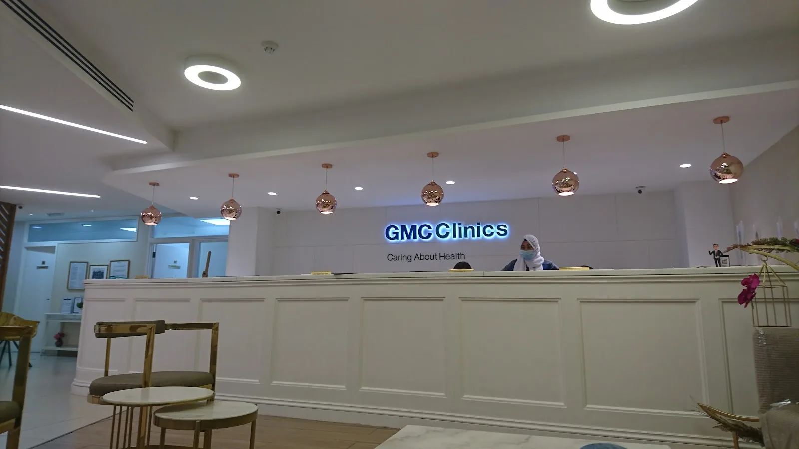 Reception area at GMC Clinics