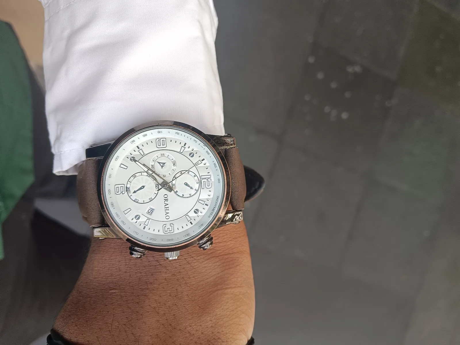 Chronograph on a leather strap