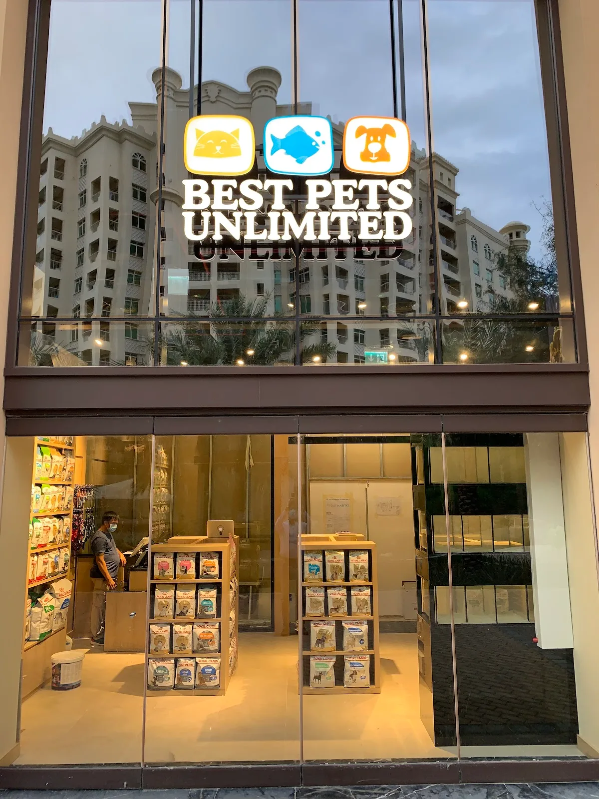 Best Pets Unlimited storefront at Golden Mile Galleria, Palm Jumeirah