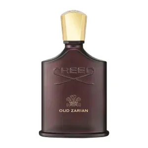 A deep brown oud-style fragrance bottle