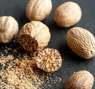 Macro of nutmeg