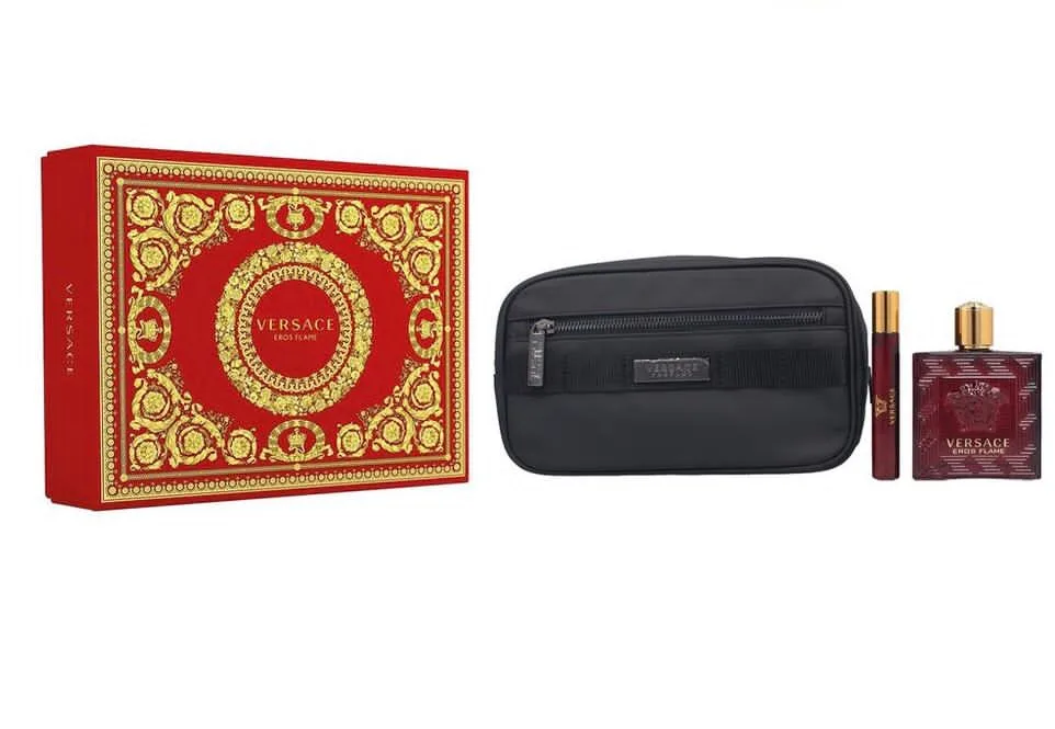 Red boxed designer gift set with pouch