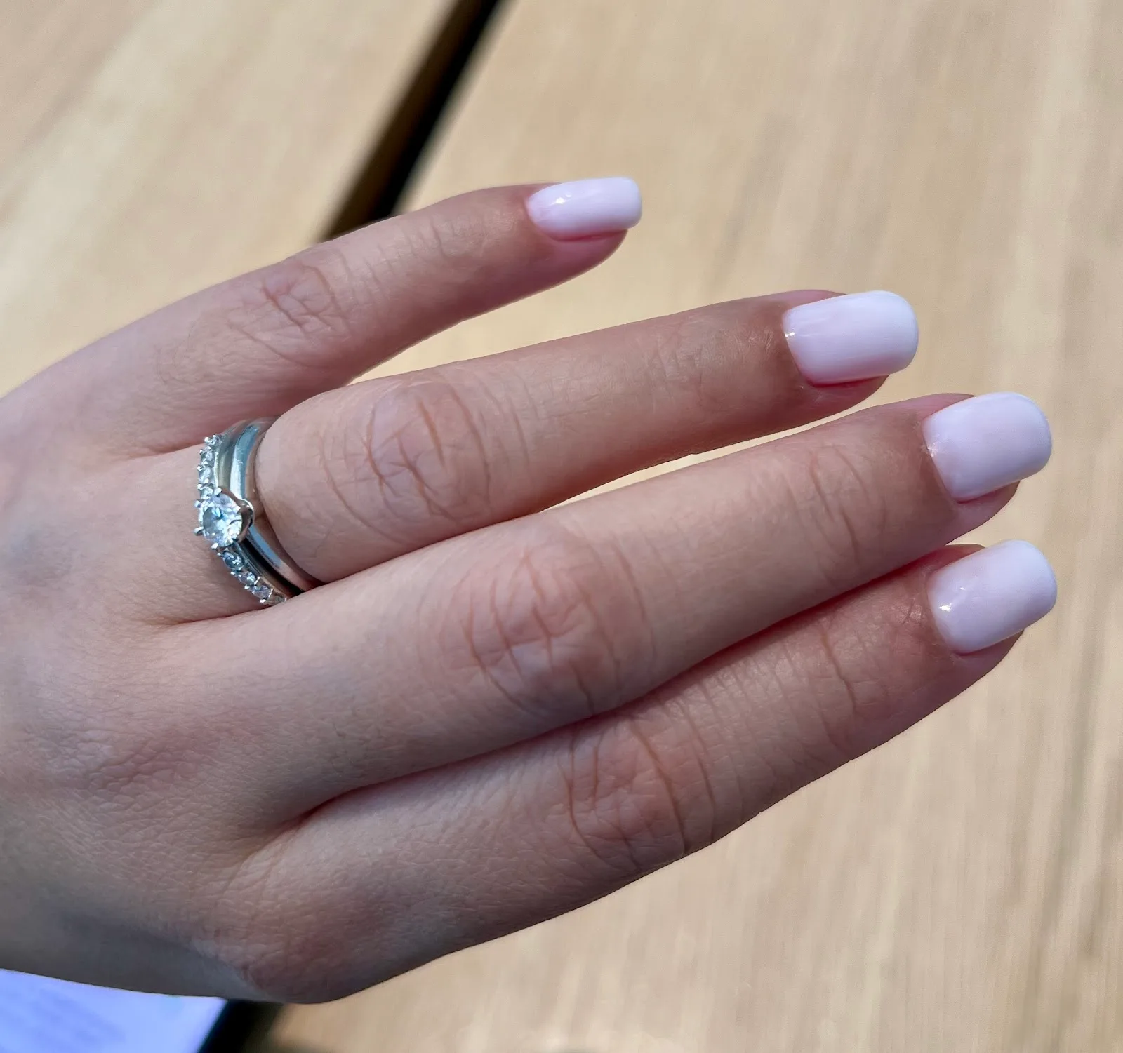 Lilac short square manicure