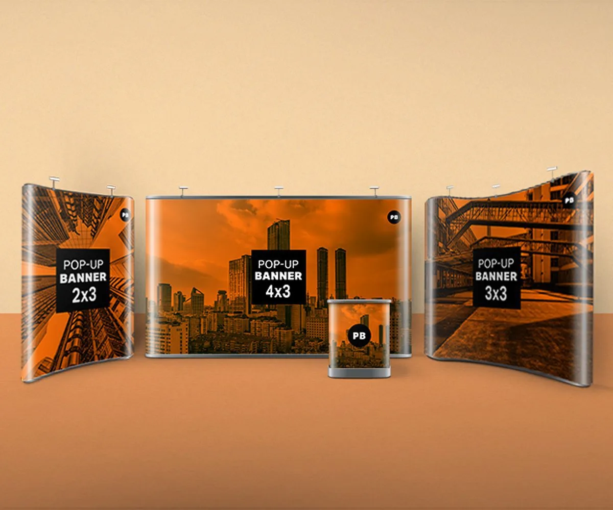 Pop-up exhibition banner stands