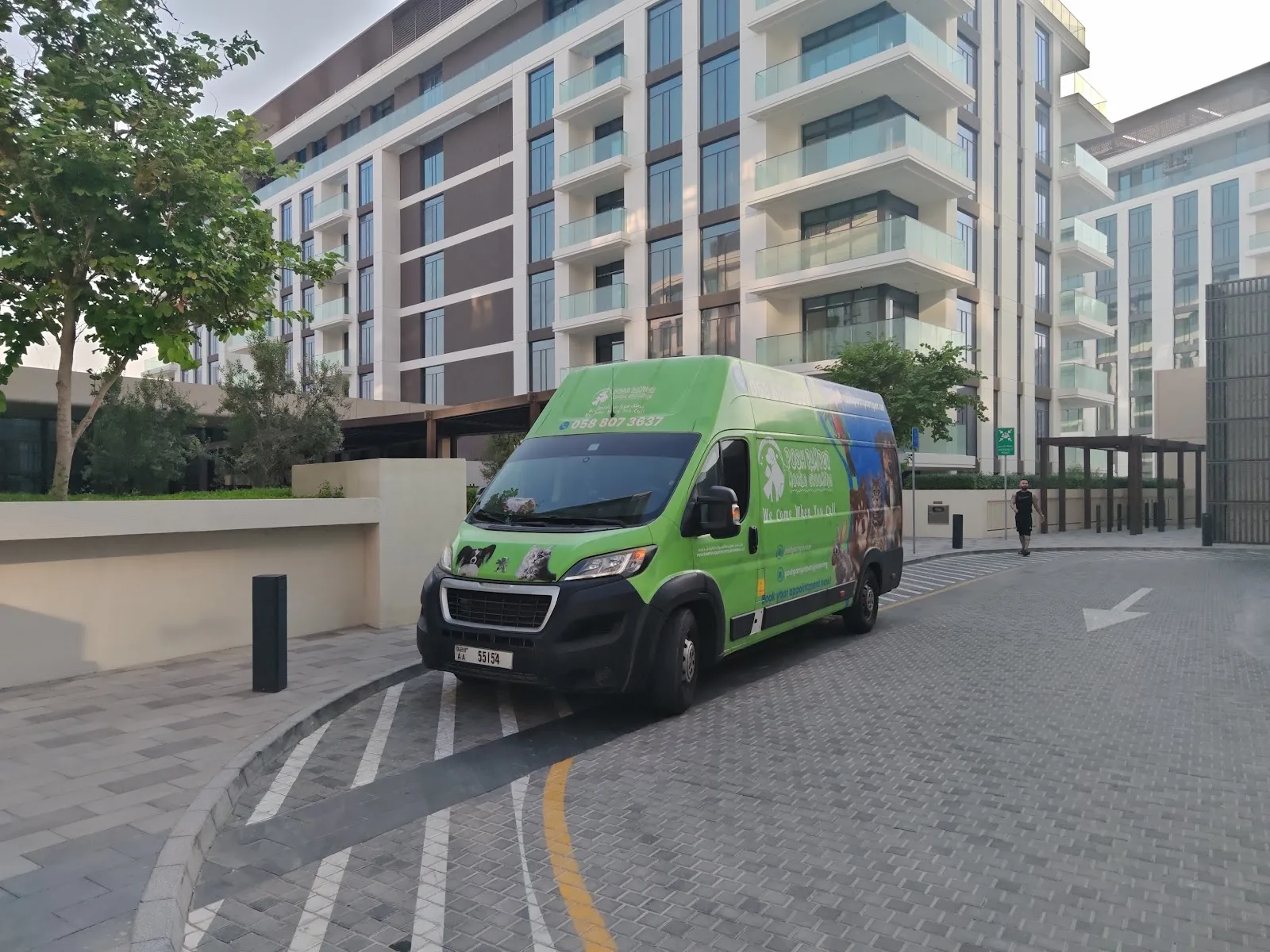 Grooming van on a Dubai street