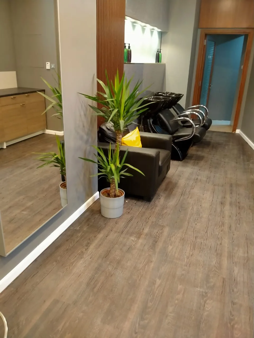 Waiting lounge with sofas