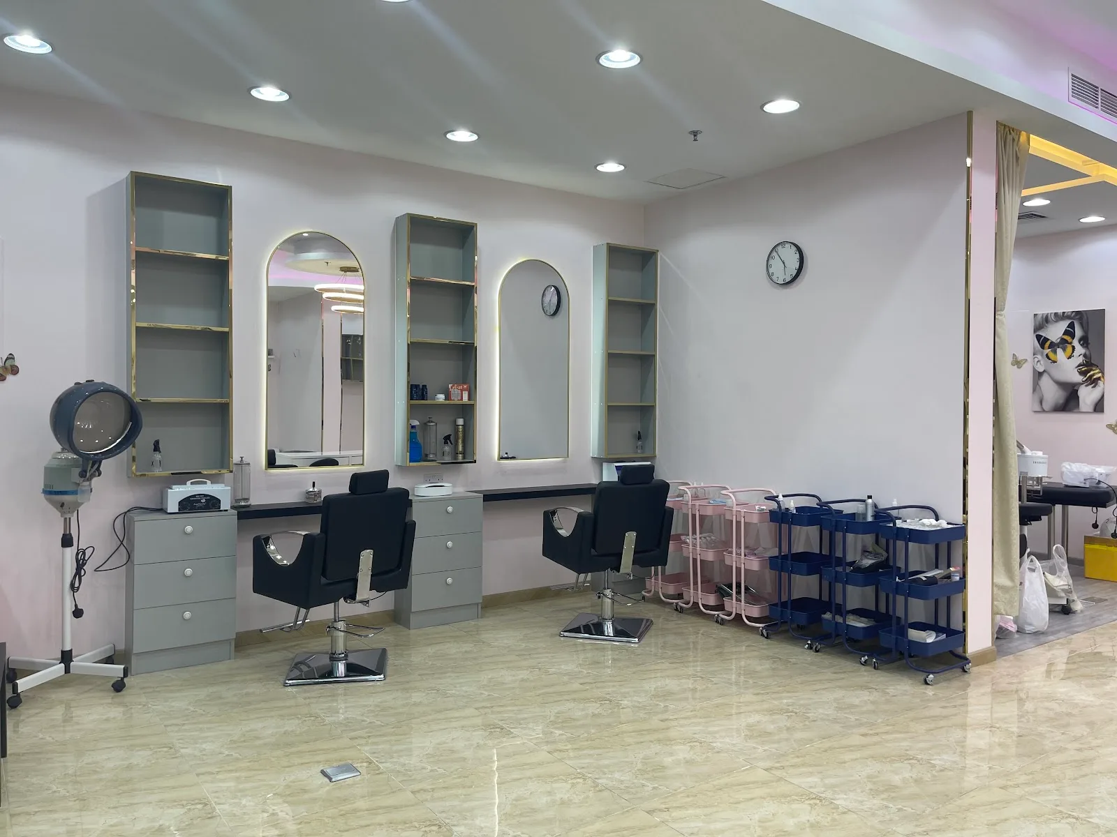 Hair styling area