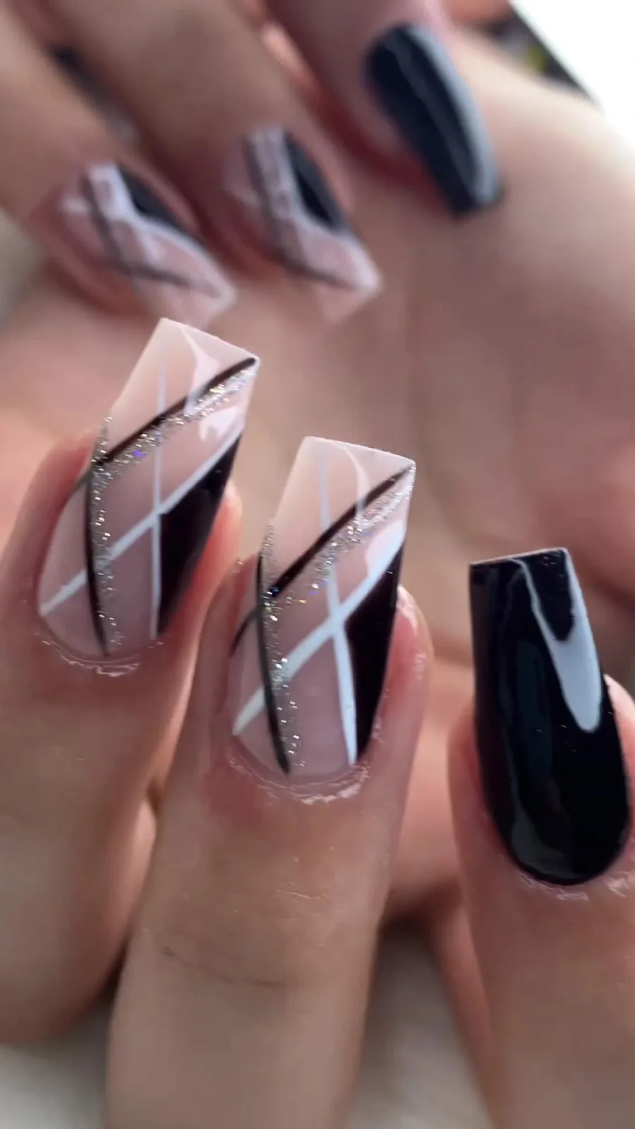 Detailed nail art at The S nail studio