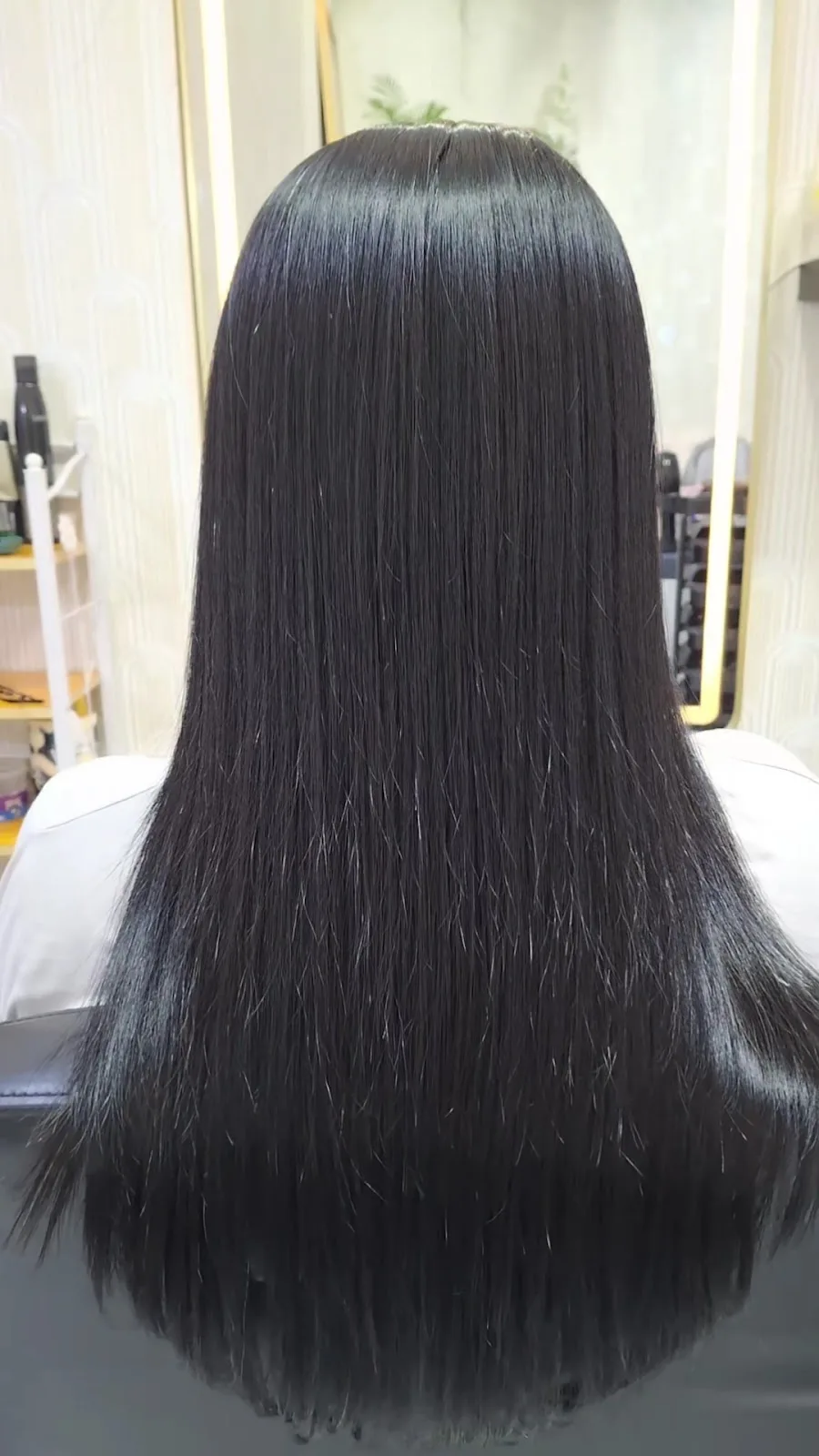 Long, glossy hair after a Korean treatment at The Royalty Beauty Salon