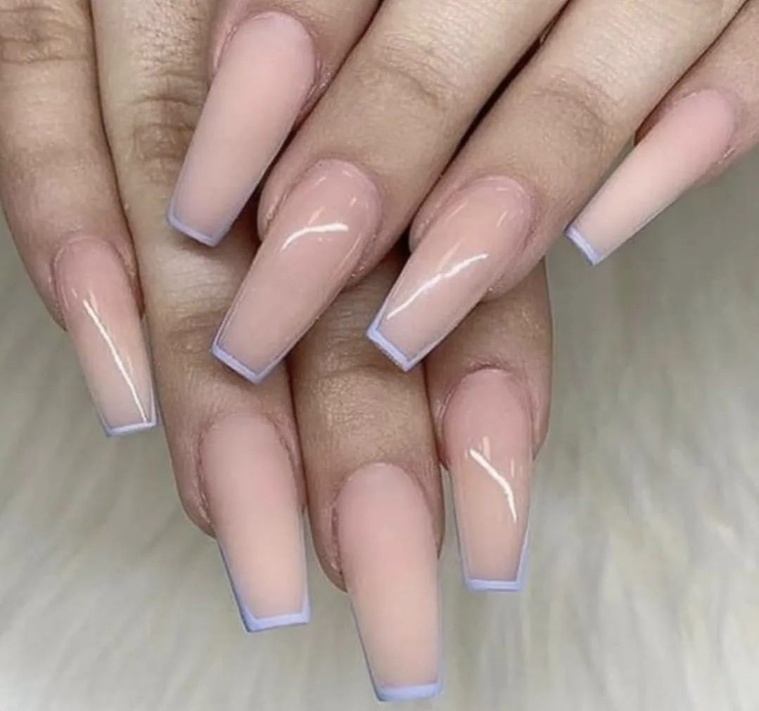 Soft nude manicure