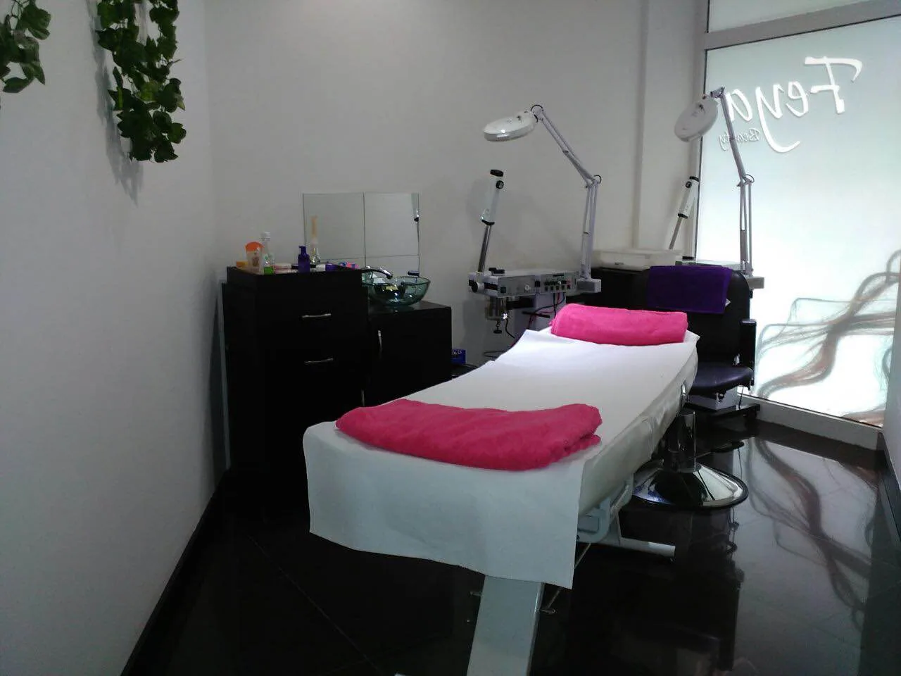 Facial and skincare treatment room