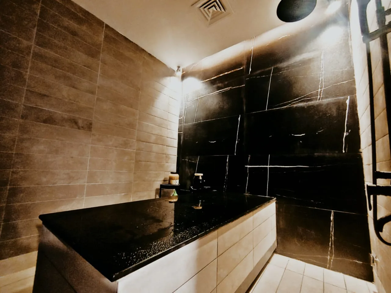 Black-marble wash and treatment room