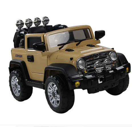 Beige ride-on toy jeep for children