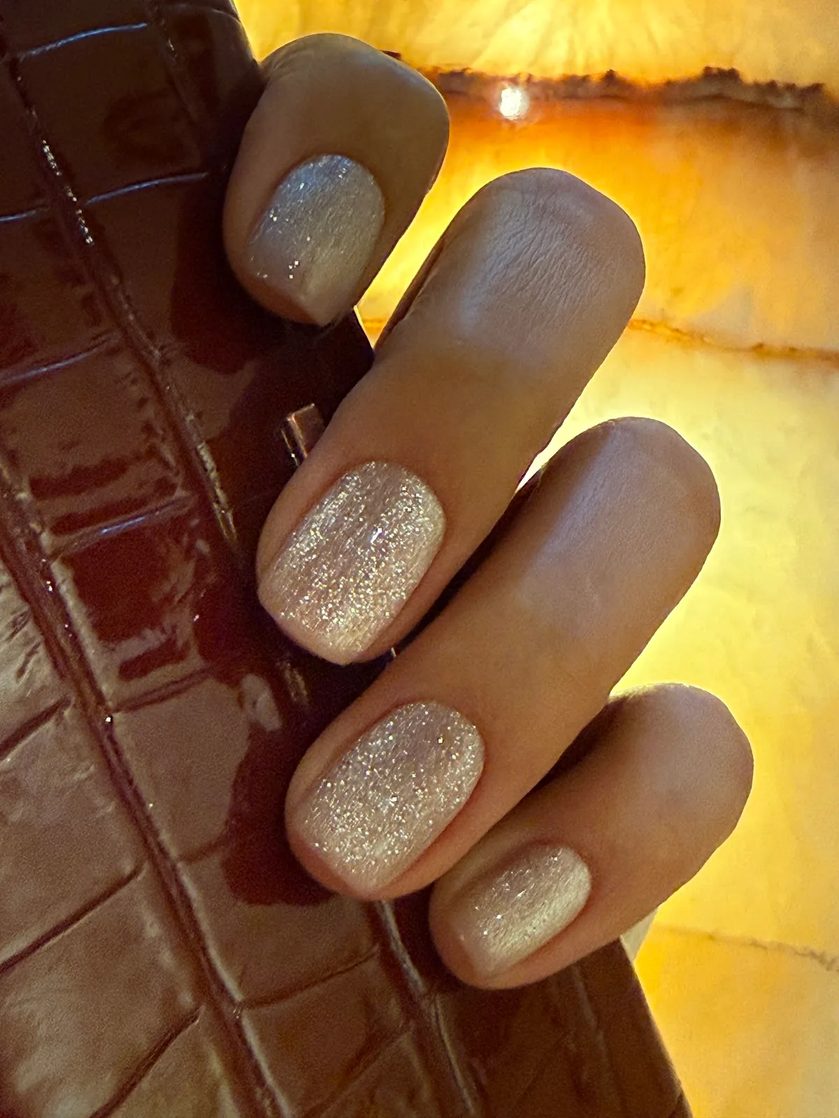 Custom shimmer nail art at CRUSH