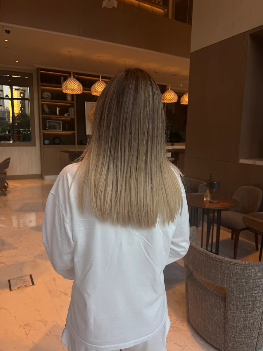 Balayage blow-dry result