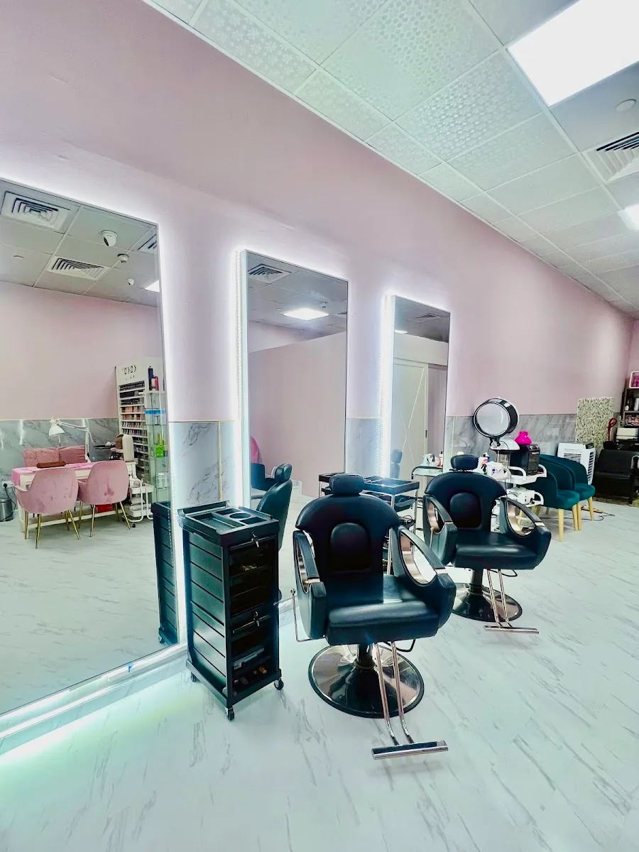 Inside RC Salon — styling chairs and mirror stations