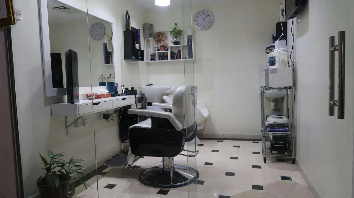 Private hair-wash and styling room at Elegant Essence