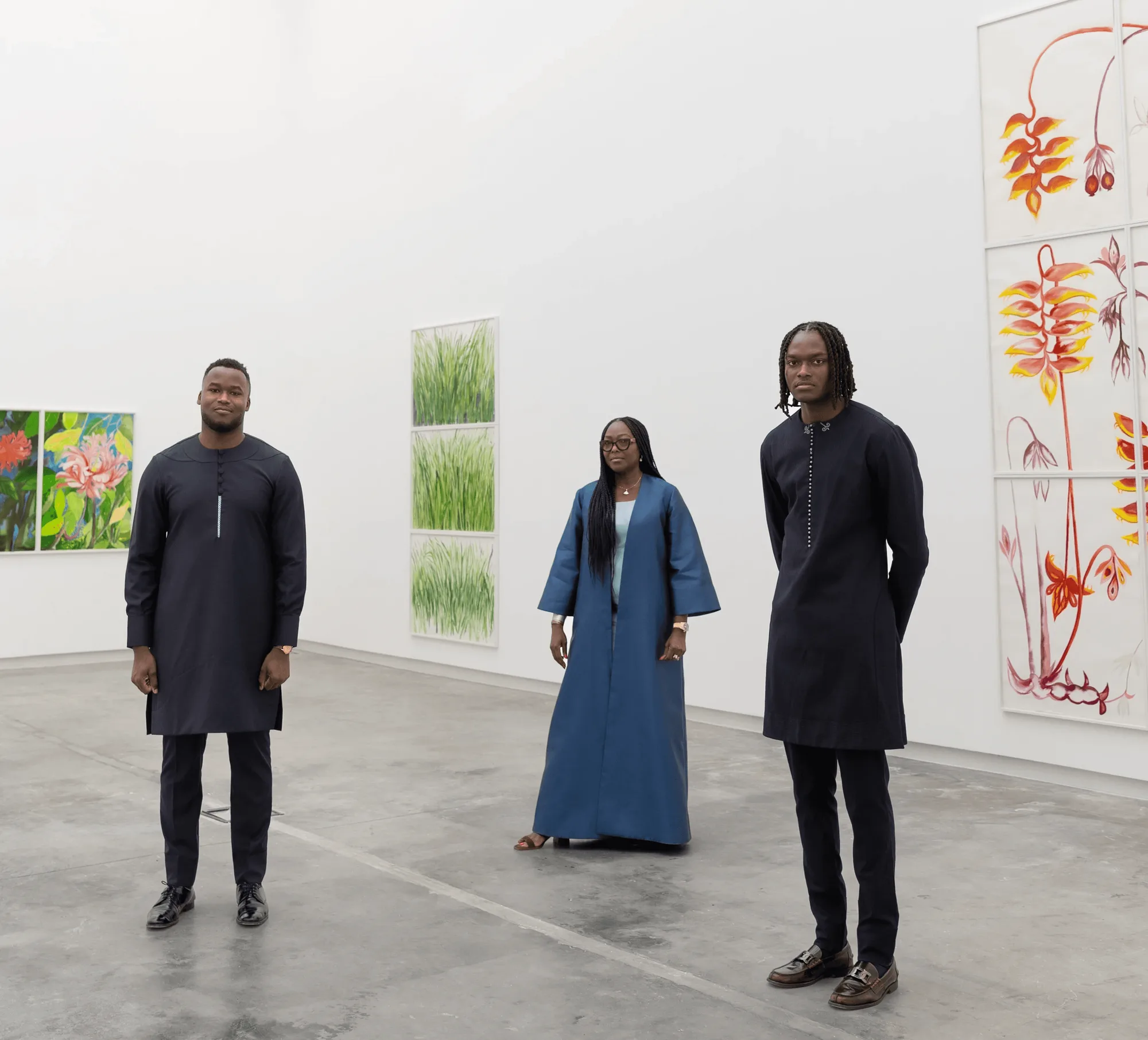 The Mintah family in the gallery