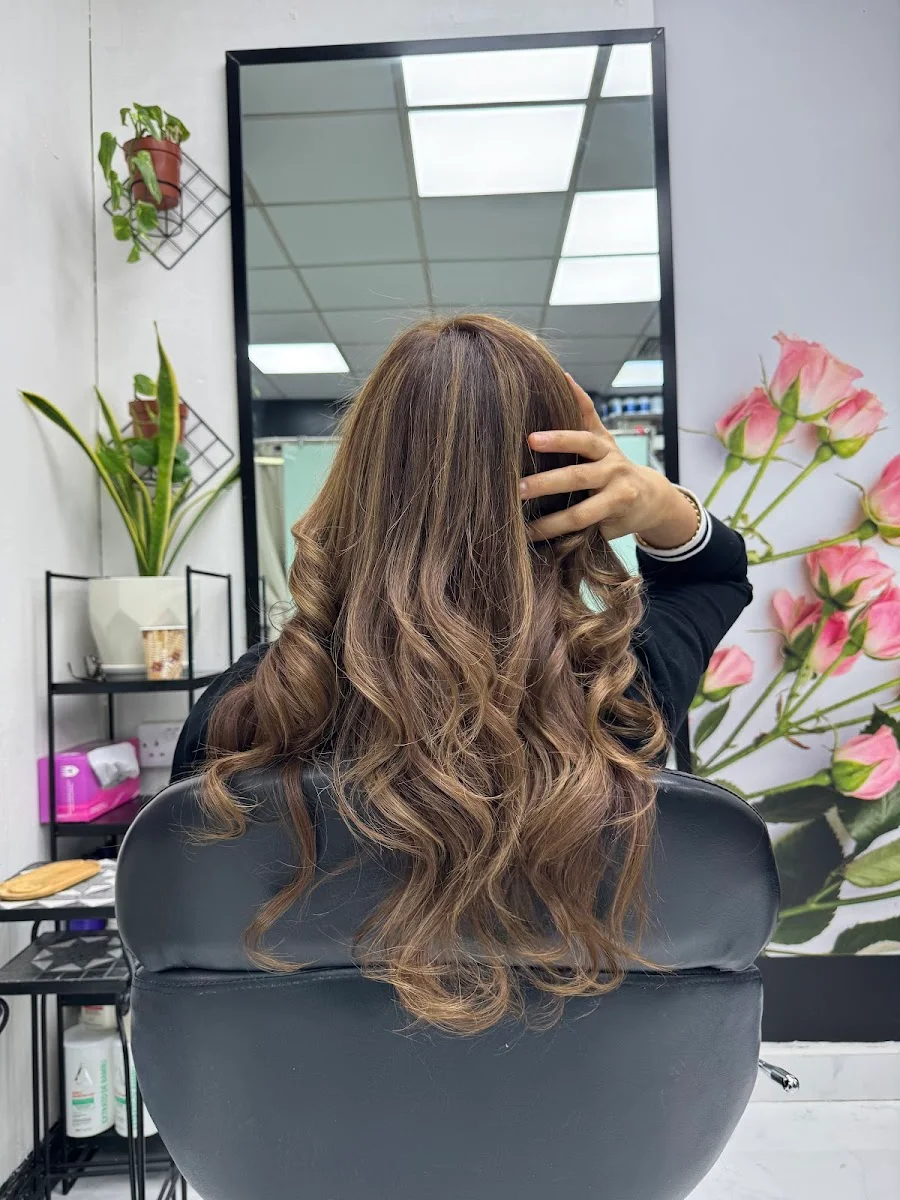 Balayage waves styling