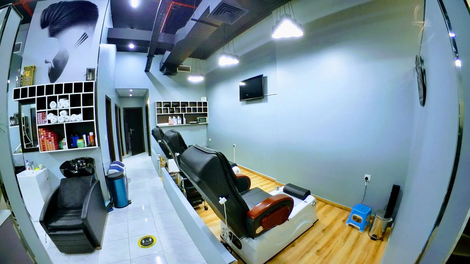 Spa and massage room at The Boss Gents Salon & Spa