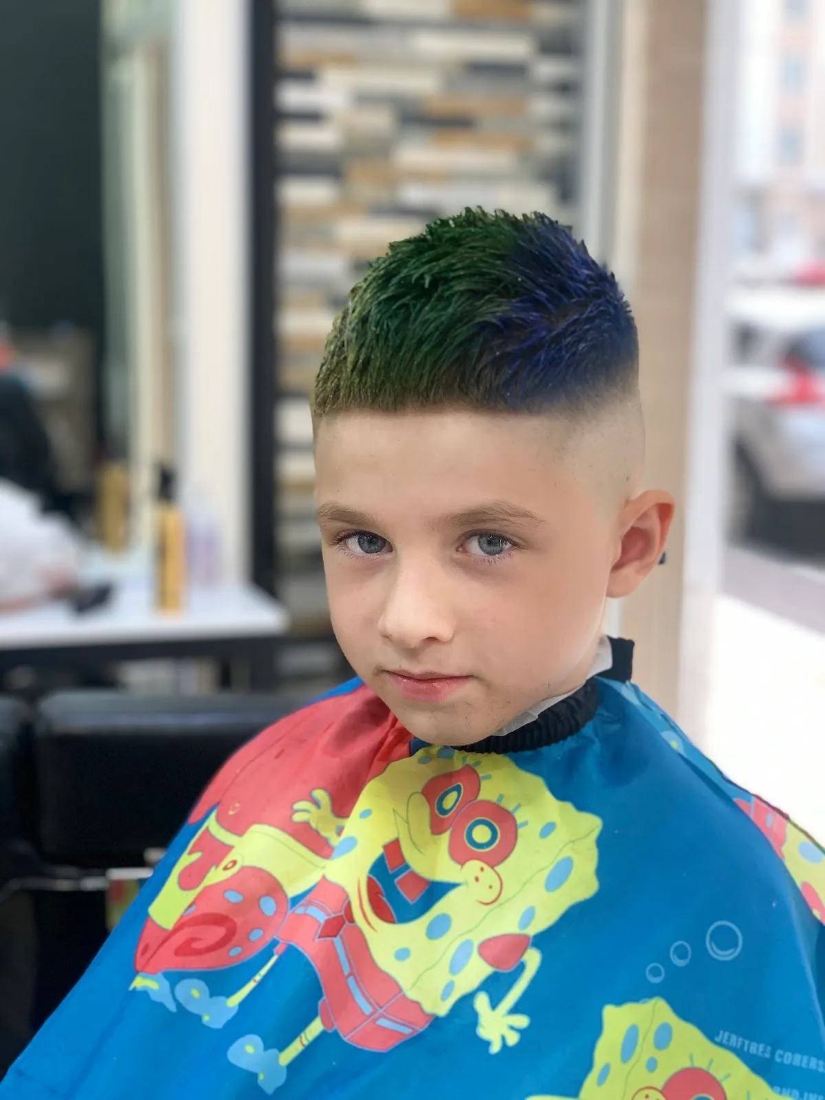 Kids' spiky style with colour finish