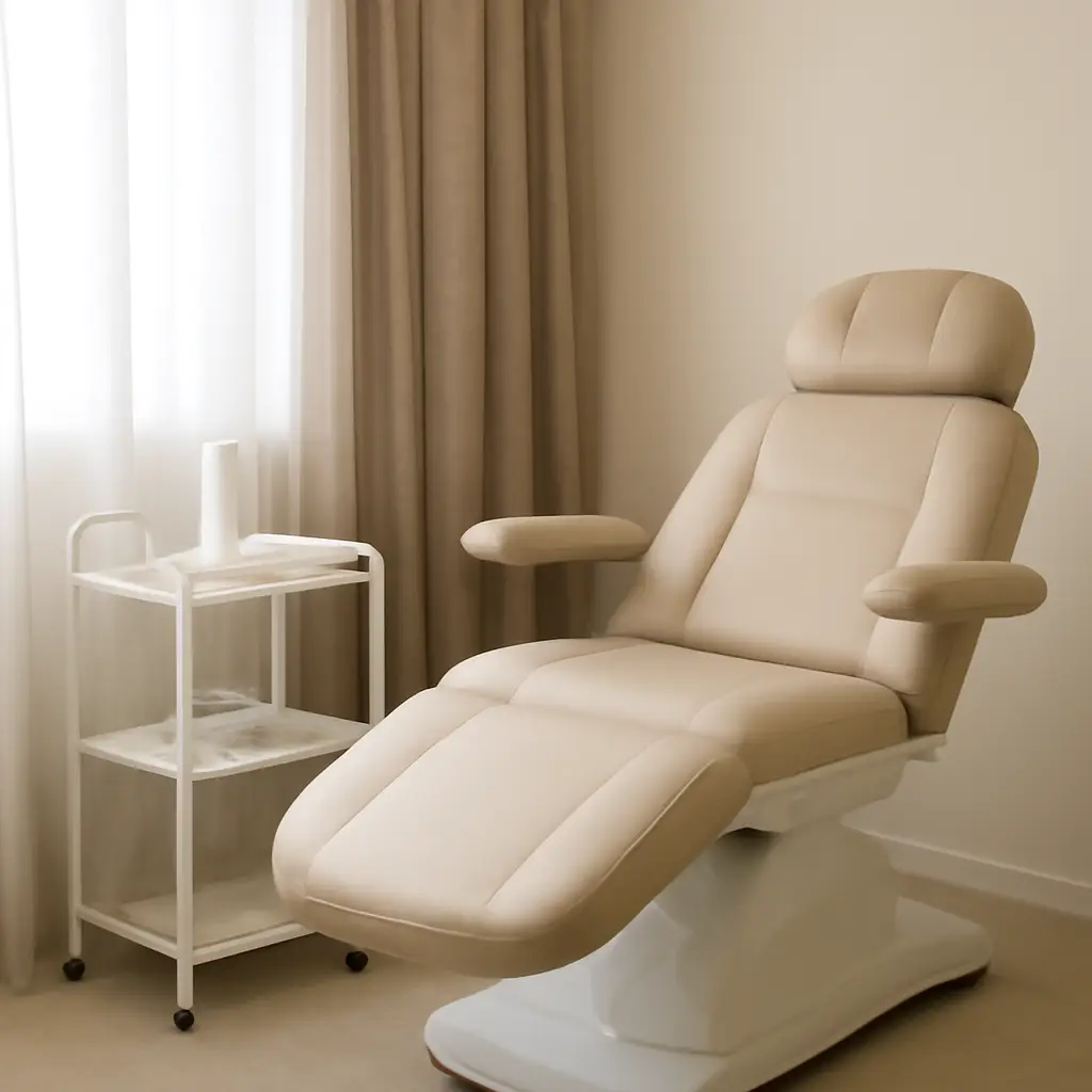 Facial treatment room at the salon
