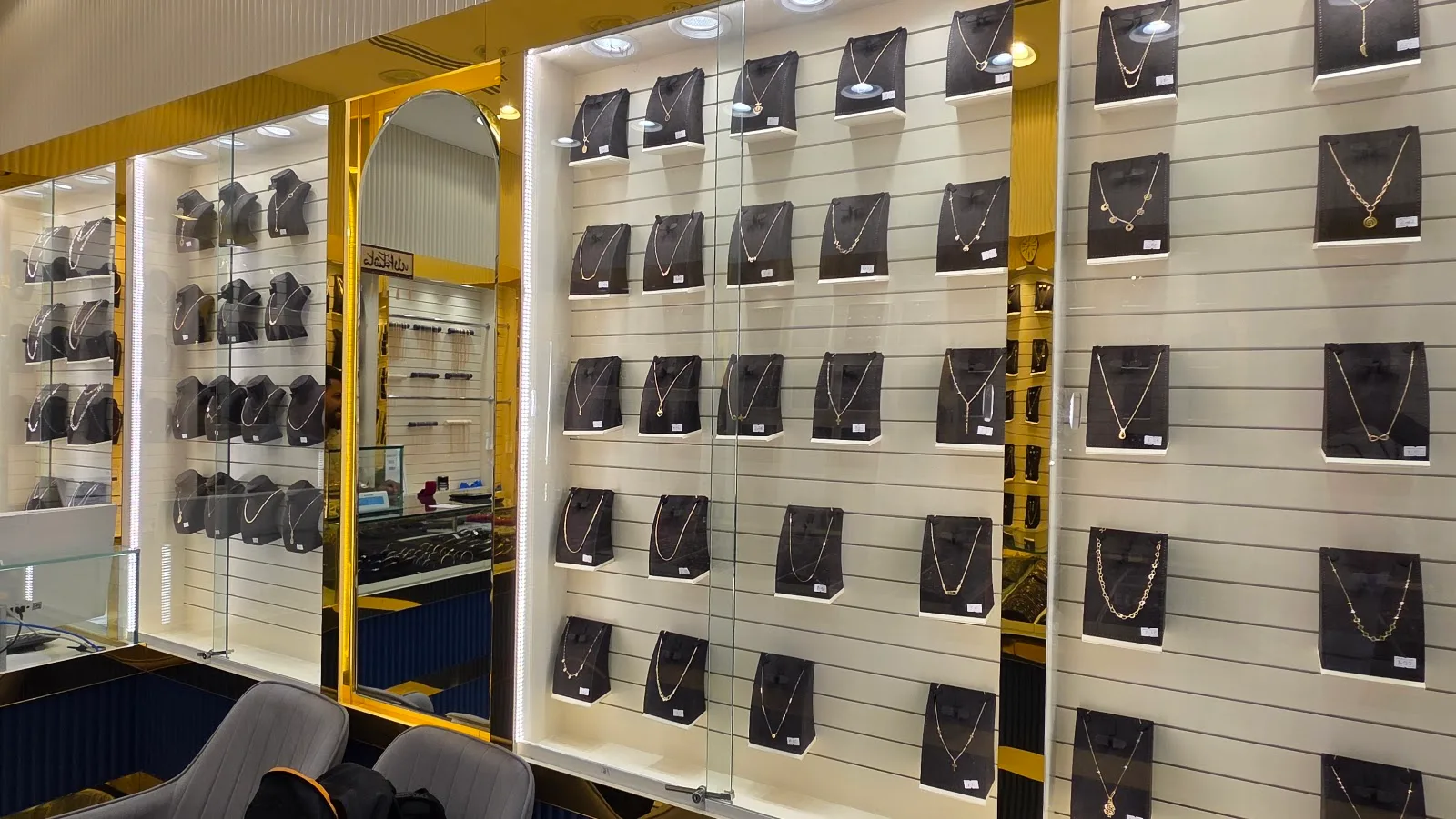 Gold pendants and charms on display at Top Pure Jewellery