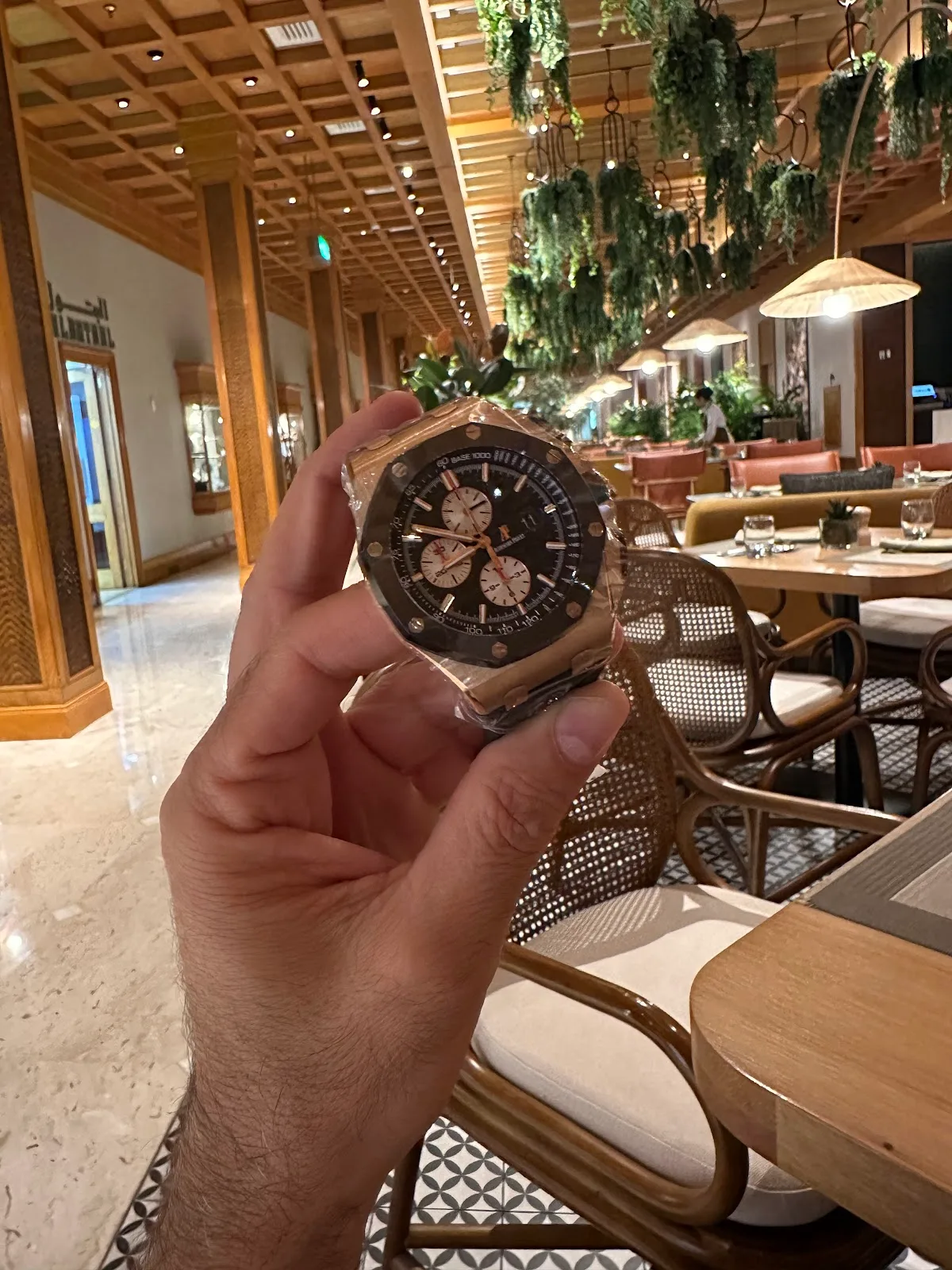 Rose-gold chronograph watch — Be on Time Watches, Deira