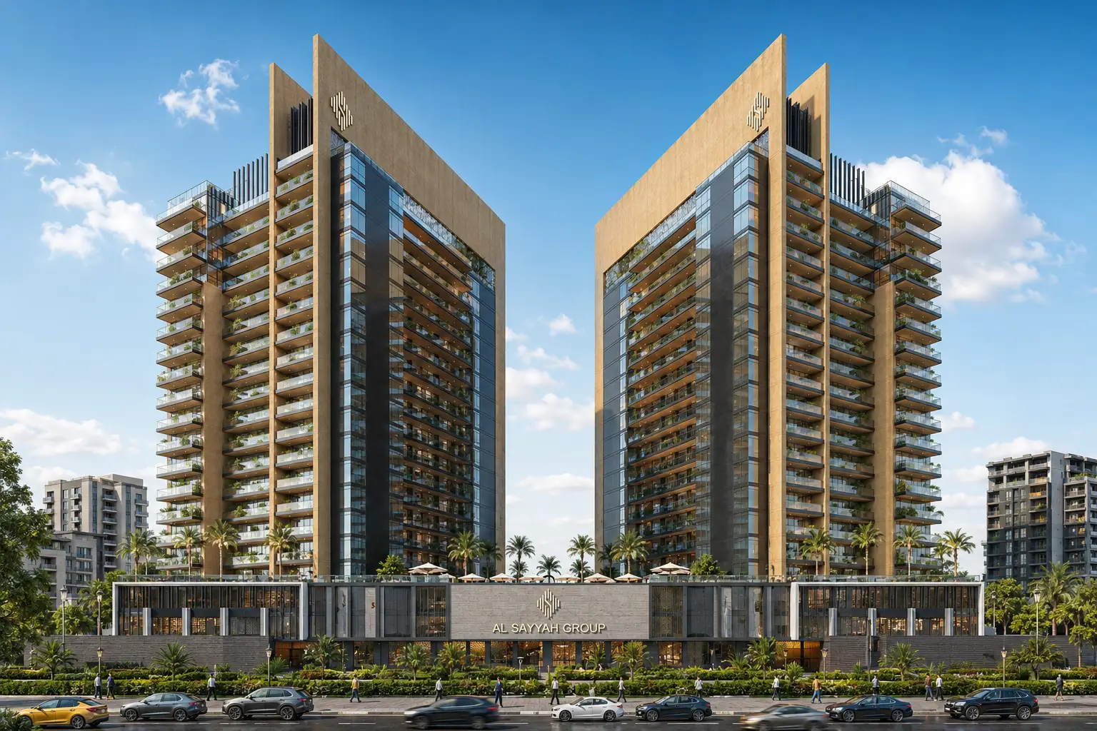 Butterfly Towers render